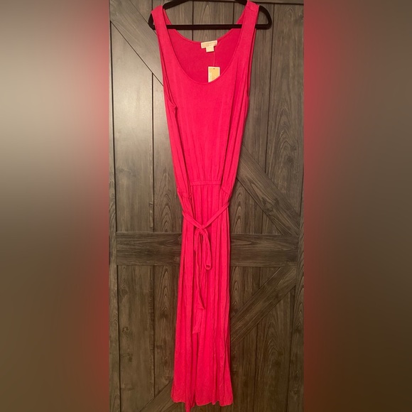 Michael by Michael Kors Hot Pink Maxi with waist tie, NWT, sz 2X - Picture 1 of 8